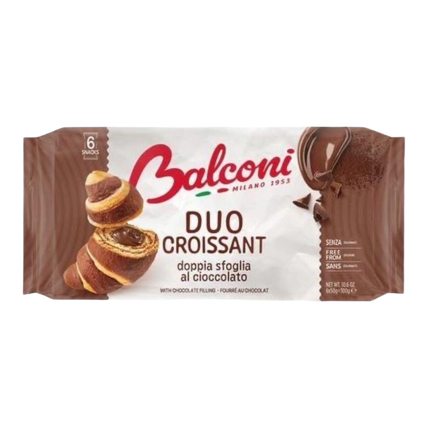 Balconi Croissant Duo Cacao 6 pieces - 300gr