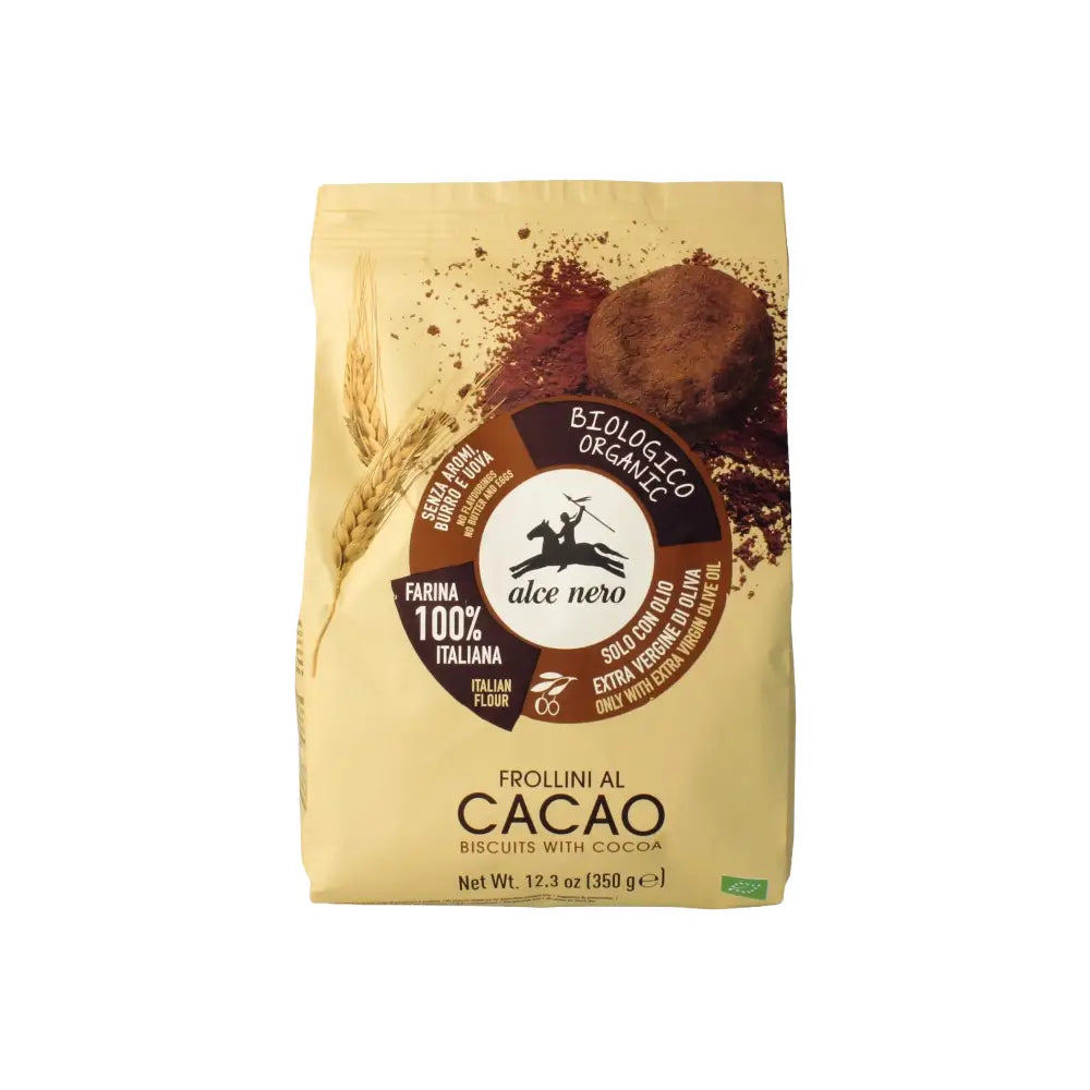 Alce Nero Organic Biscuits With Cocoa - 12.3oz (350g) - Cookies
