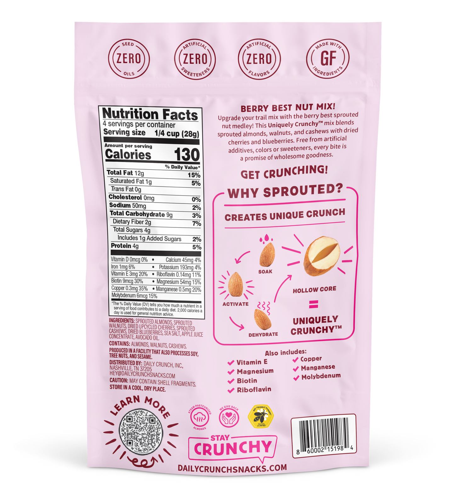 CHERRY BERRY NUT MEDLEY - Trail Mix Snacks