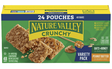 Nature Valley Crunchy Granola Bars Variety Pack 48 Bars - Breakfast Snack