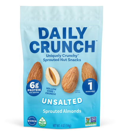 Daily Crunch Unsalted Sprouted Almonds - Various Size Packs