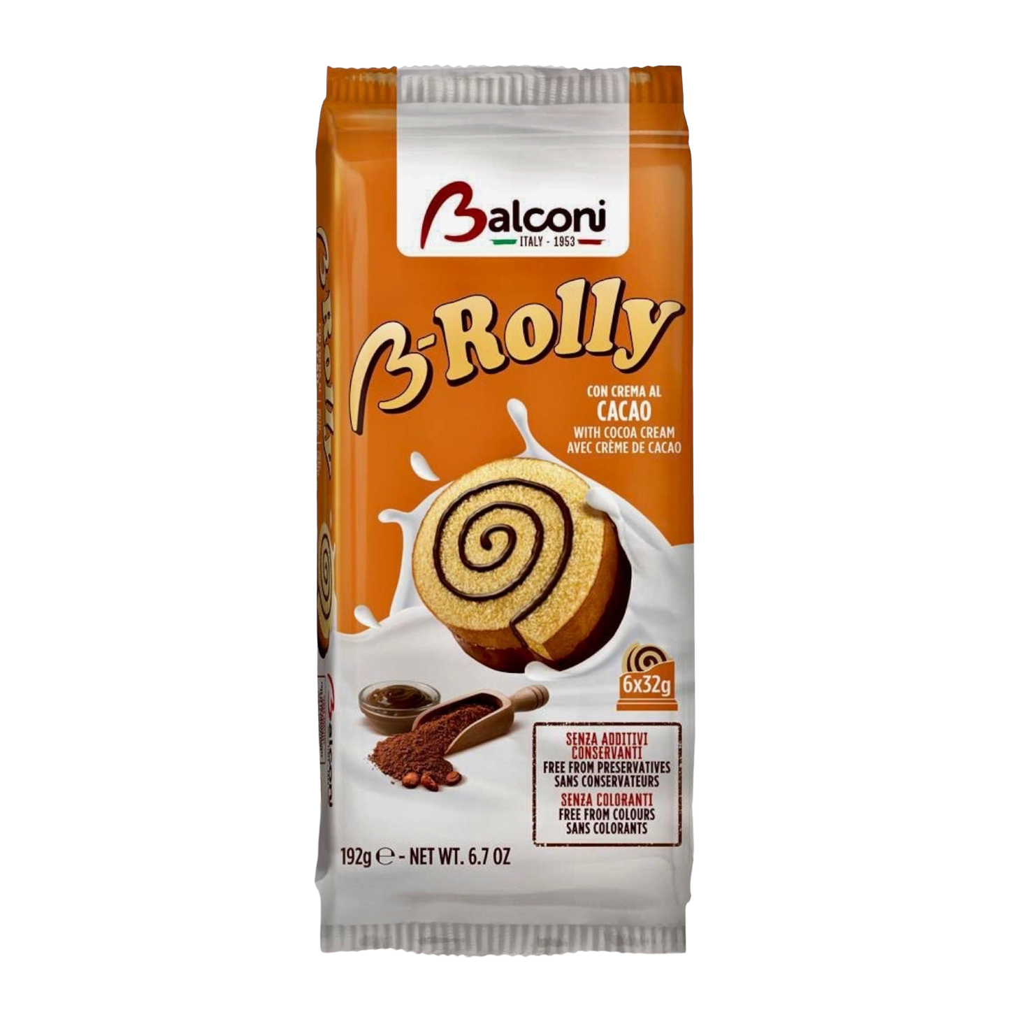 Balconi B-Rolly Cacao Girella 32 g x 6 pieces