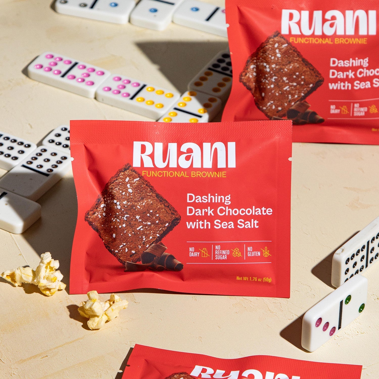 Ruani Dashing Dark Chocolate Brownie with sea salt - 6 pack