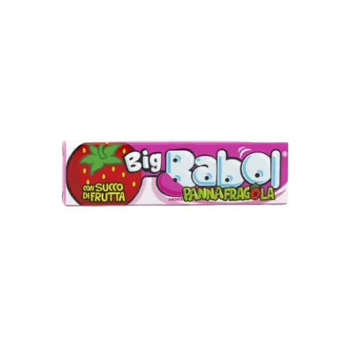 Big Babol Panna e Fragole (Chewing Guum) Strawberry Cream Flavor - 5 pieces - Gum