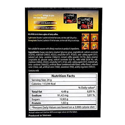 Cafe Pho Vietnamese 3in1 Instant Coffee Mix Box of 9 Sachets - Coffee