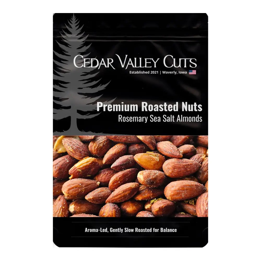 Cedar Valley Cuts Premium Roasted Nuts Rosemary Sea Salt Almonds - (Various Size Packages) - Nuts