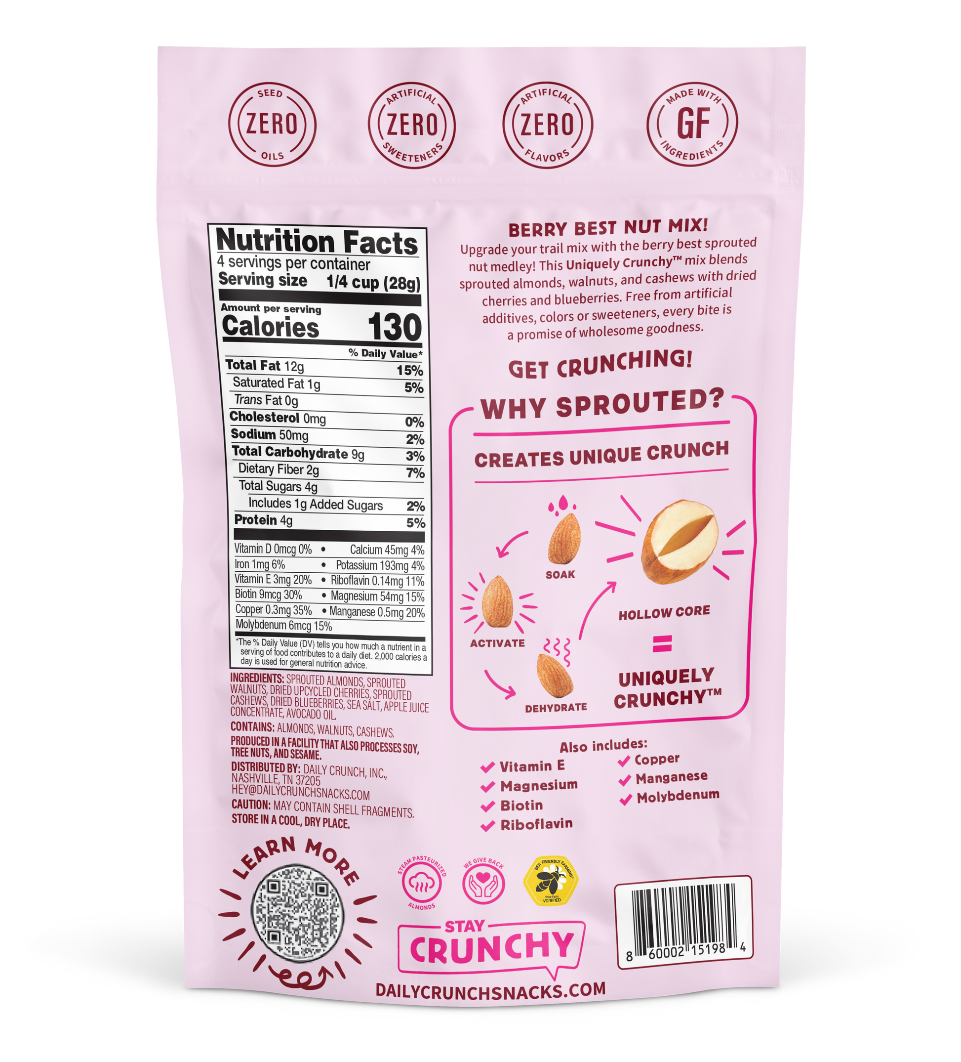 CHERRY BERRY NUT MEDLEY - Trail Mix Snacks