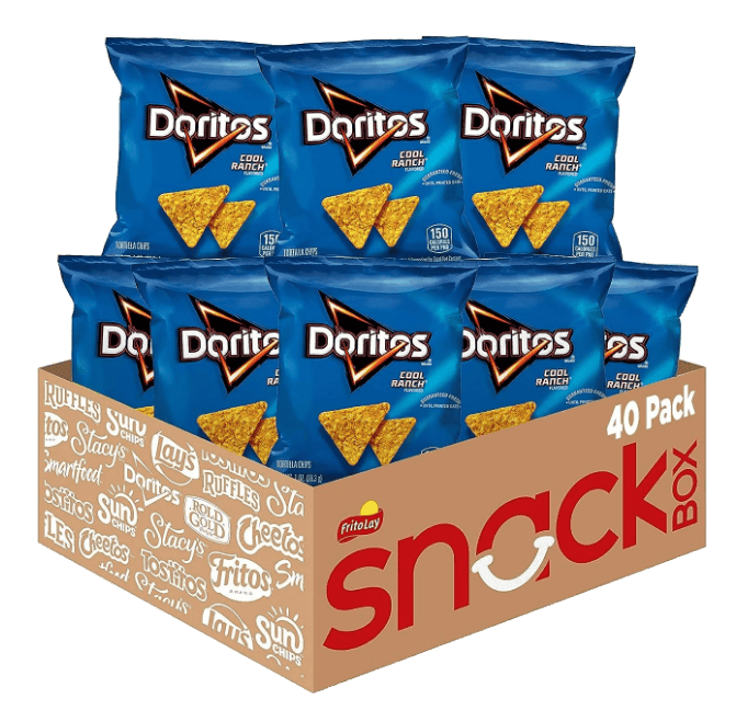 Doritos Cool Ranch Flavored Chips Multipack - 1 oz Bags, 40 Count