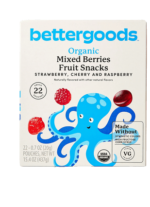 Bettergoods Organic Mixed Berry Fruit Snacks - 0.7 oz (22 Count)
