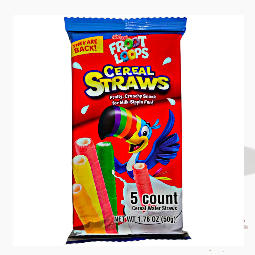 Froot Loops Cereal Straws 5 Count (50g) - Snacks