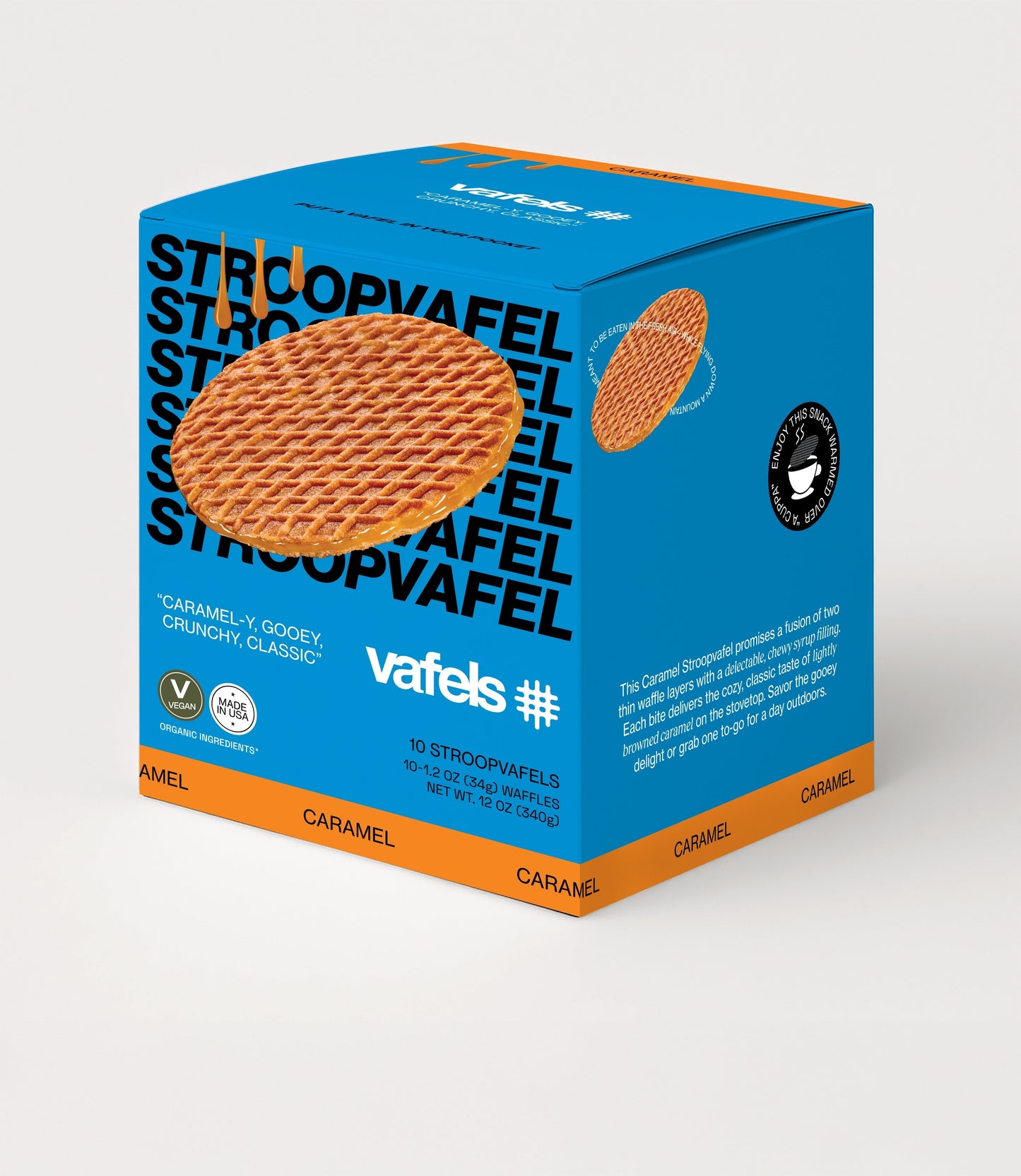 Gluten-Free Caramel Stroopvafels - Box of 10 - Snack Foods