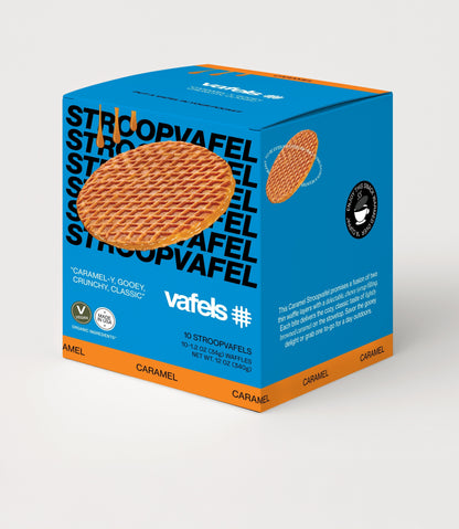 Gluten-Free Caramel Stroopvafels - Box of 10 - Snack Foods