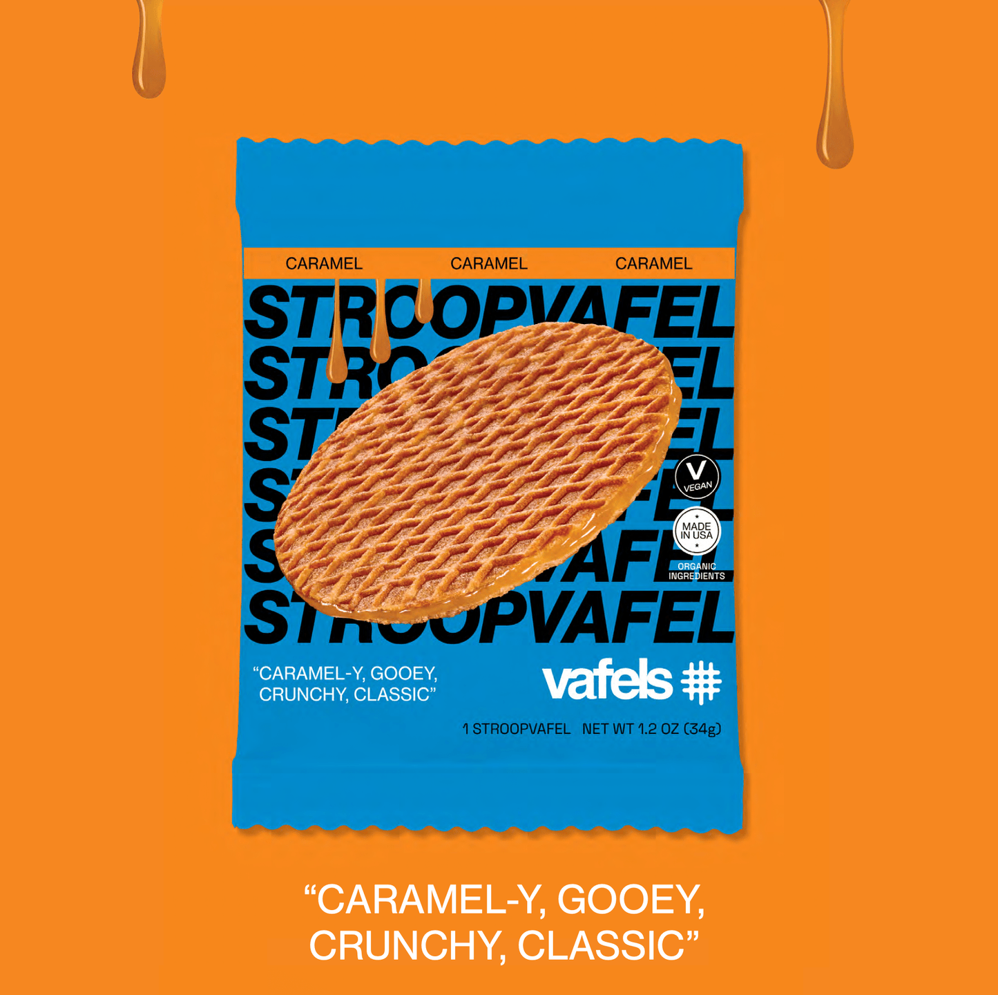 Gluten-Free Caramel Stroopvafels - Box of 10 - Snack Foods