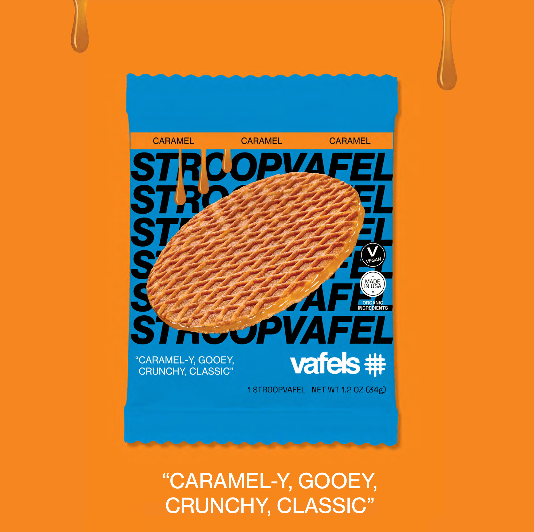 Gluten-Free Caramel Stroopvafels - Box of 10 - Snack Foods