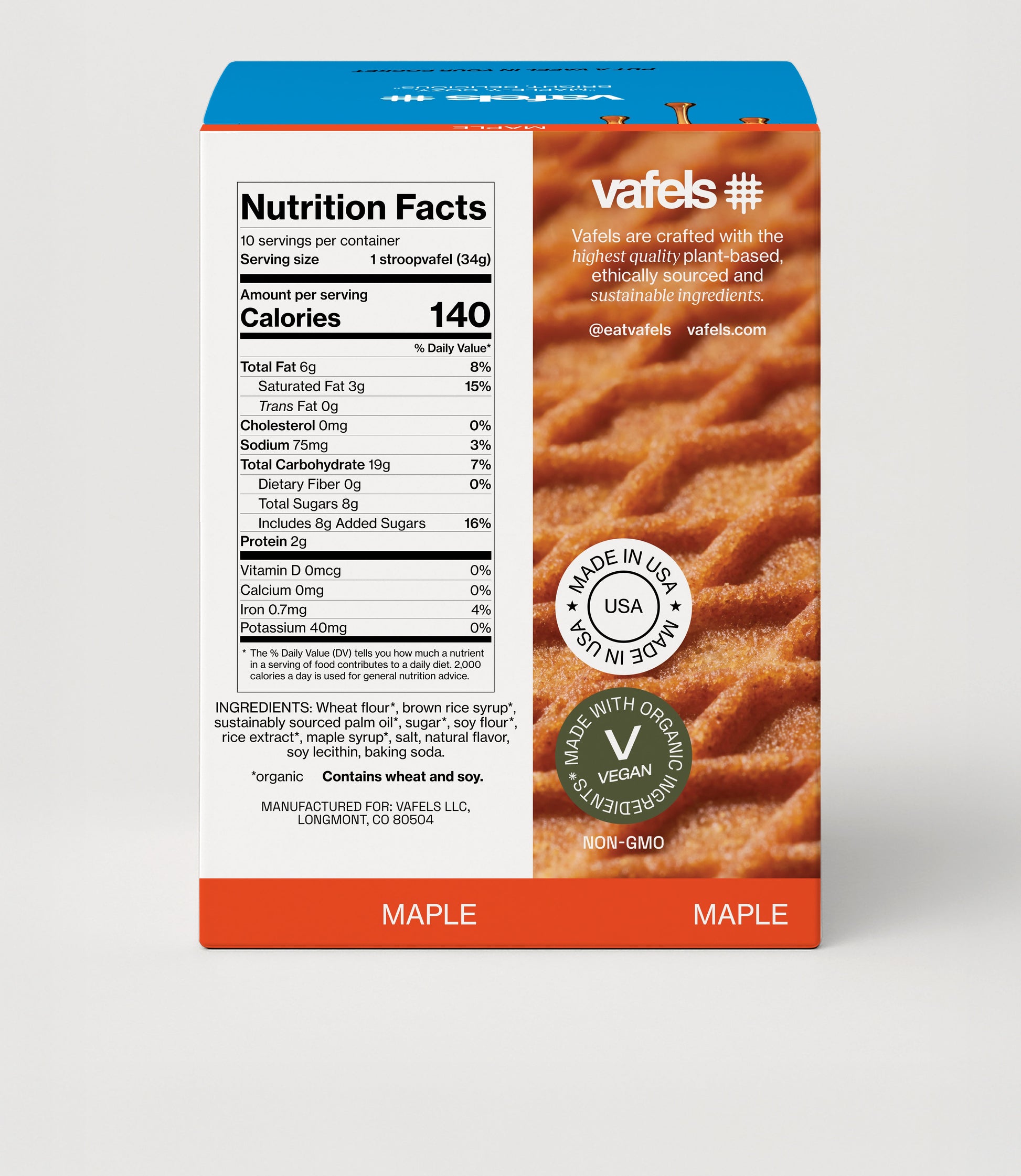 Gluten-Free Maple Stroopvafels - Box of 10 - Cookies