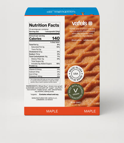 Gluten-Free Maple Stroopvafels - Box of 10 - Cookies