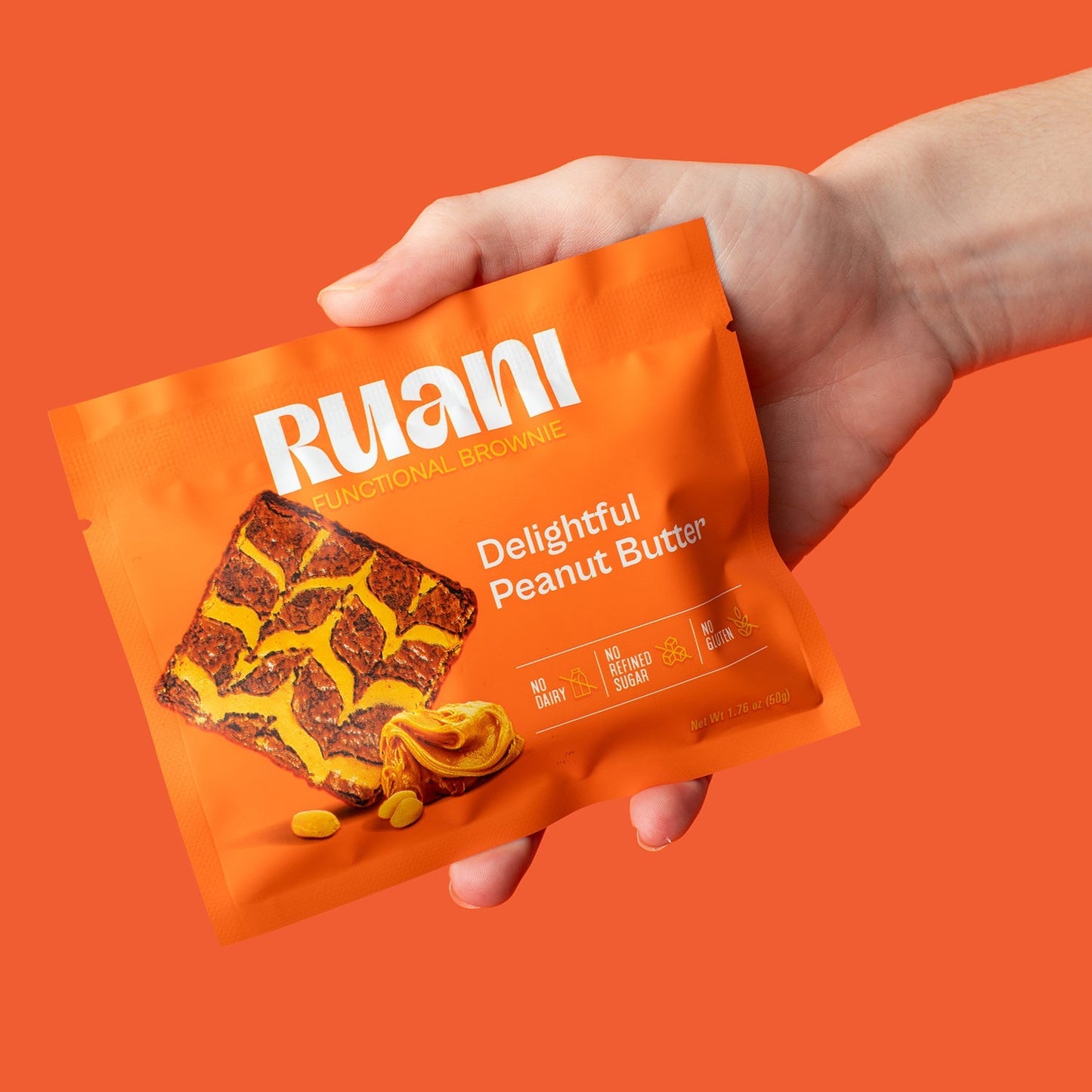 Ruani Delightful Peanut Butter Brownie - 6 pack