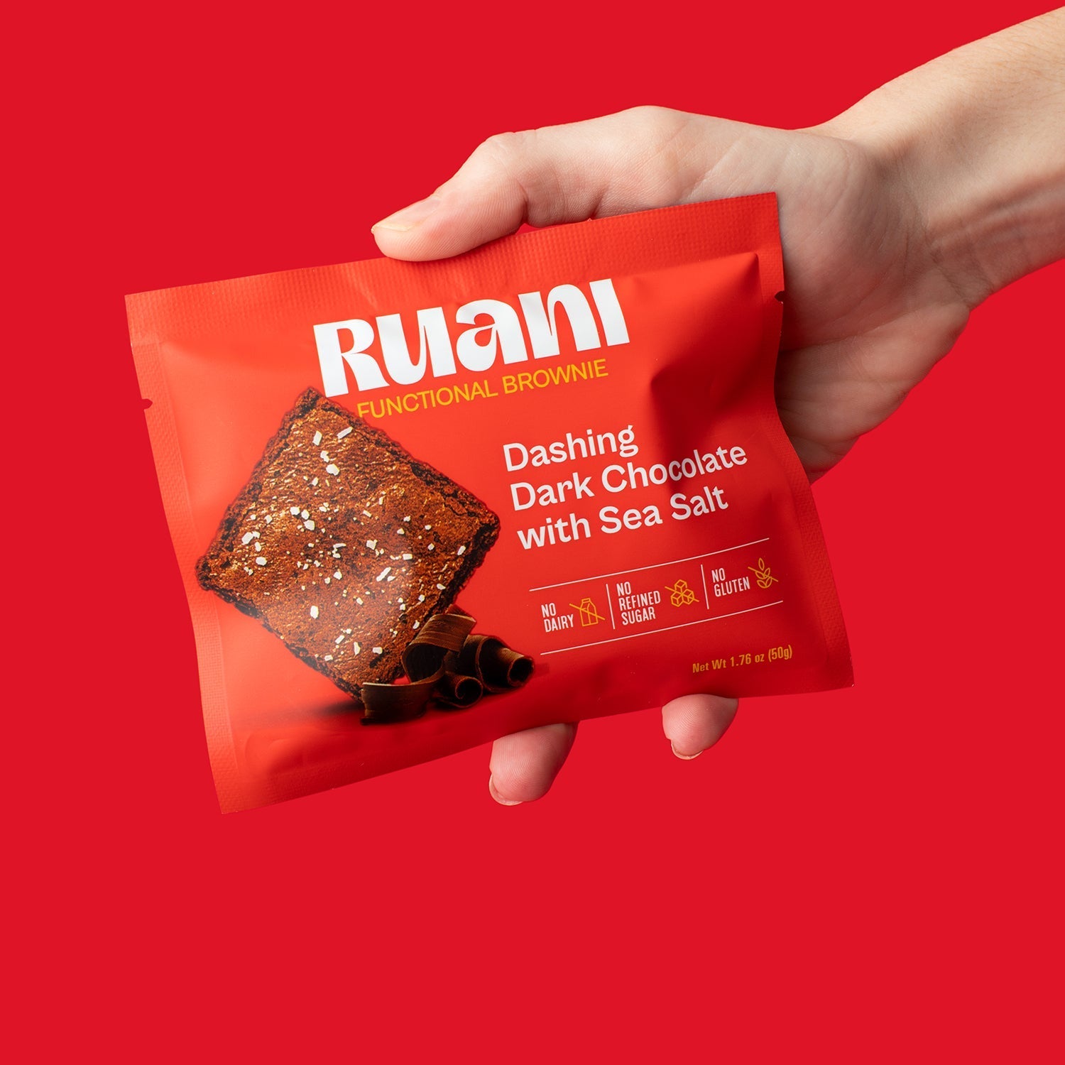 Ruani Dashing Dark Chocolate Brownie with sea salt - 6 pack