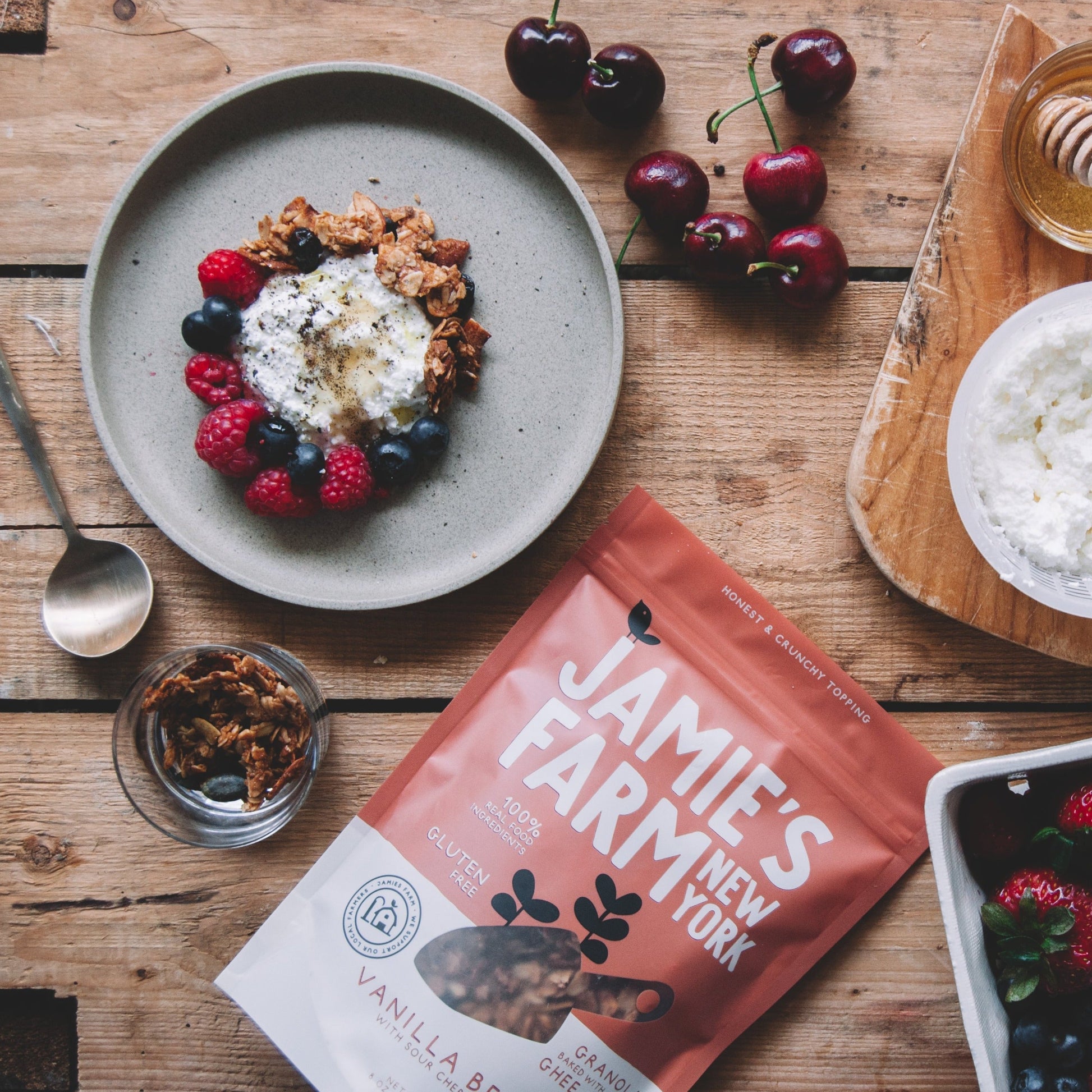 Vanilla Bean Granola with Sour Cherries - Granola