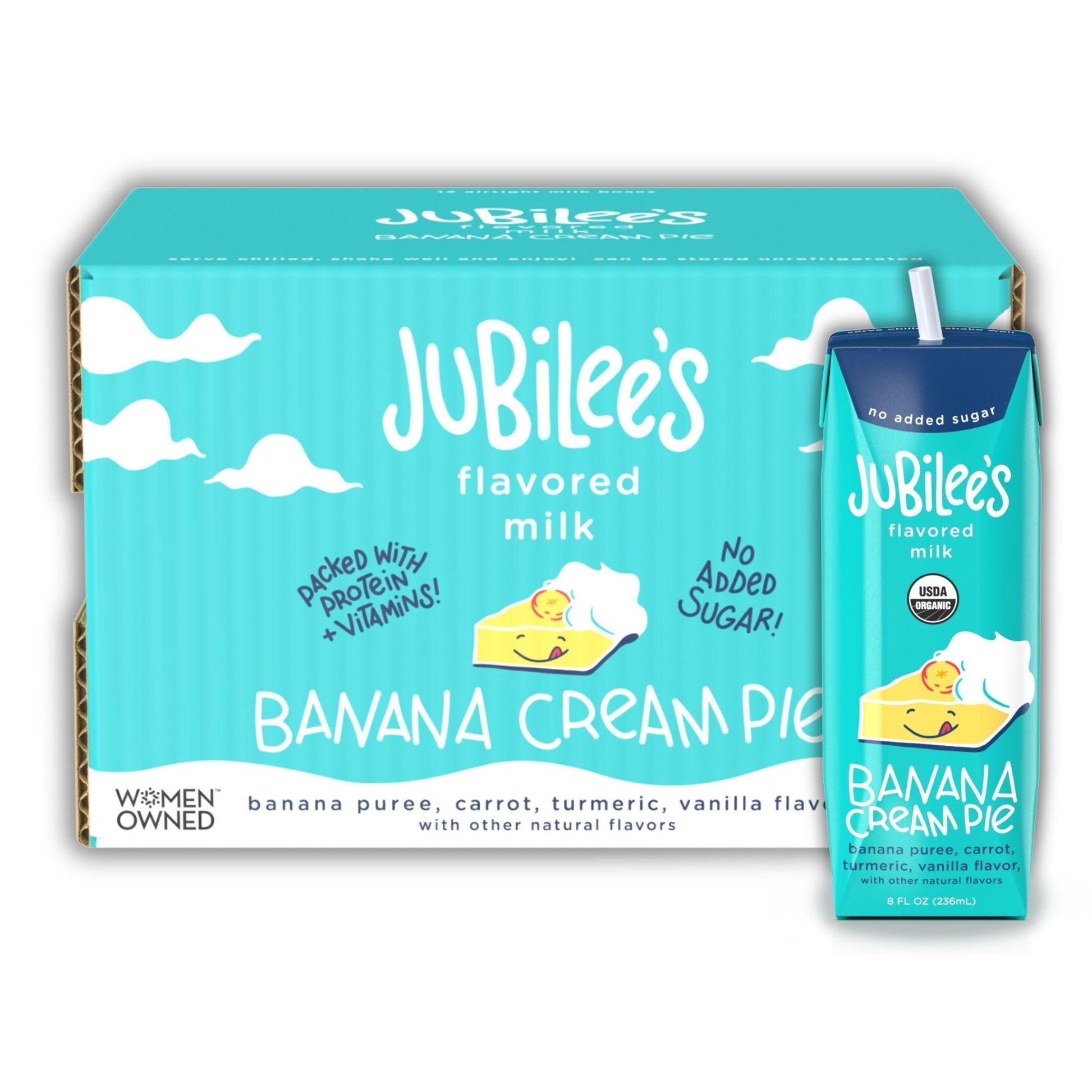 Banana Cream Pie Organic Whole Milk Boxes 12-pack - milk