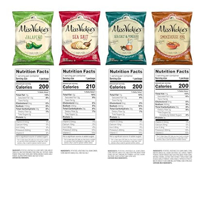 Miss Vickie’s Kettle Cooked Potato Chips Variety Pack 1.375 Ounce (Pack of 28) - Potato Chips