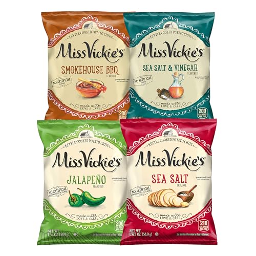 Miss Vickie’s Kettle Cooked Potato Chips Variety Pack 1.375 Ounce (Pack of 28) - Potato Chips