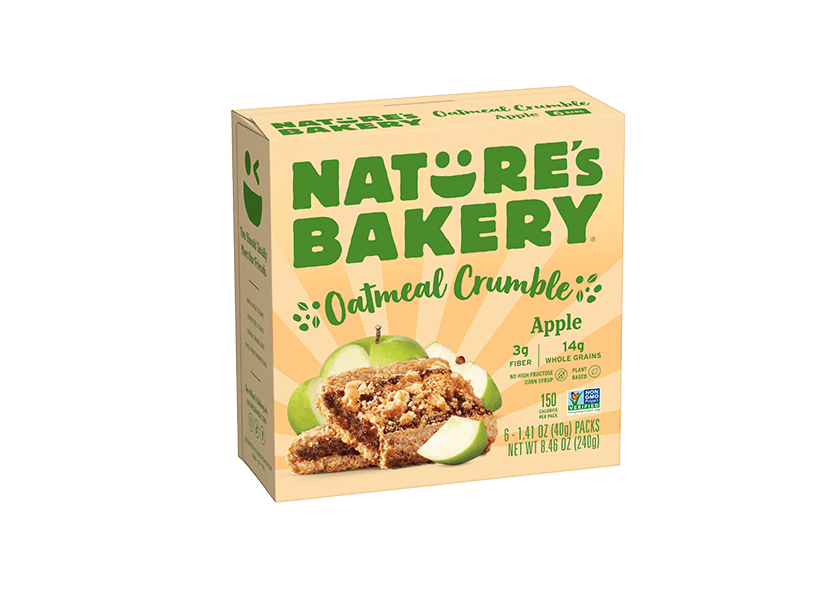 Nature’s Bakery Oatmeal Crumble Apple Flavor - (6packs x 8.46oz) - snack bar
