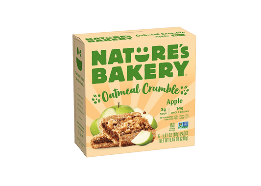 Nature’s Bakery Oatmeal Crumble Apple Flavor - (6packs x 8.46oz) - snack bar