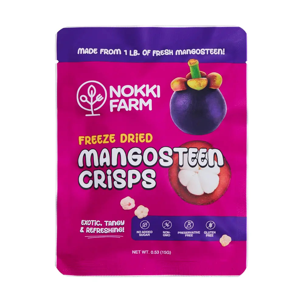Nokki Farm Freeze-Dried Mangosteen - (1.76oz or Mini Six Pack) - Mini (6-pack) - Fruit Snacks