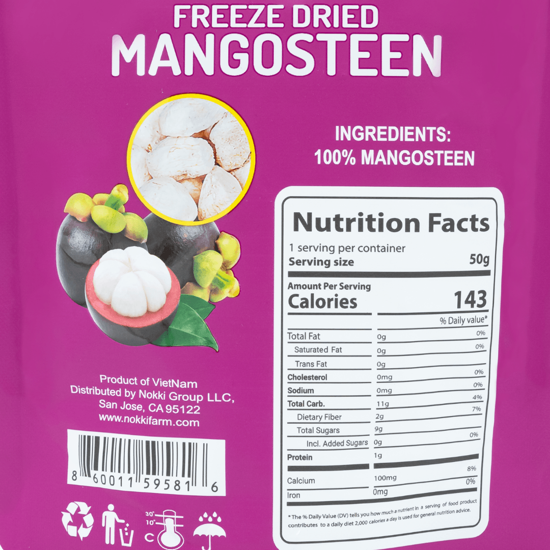 Nokki Farm Freeze-Dried Mangosteen - (1.76oz or Mini Six Pack) - Fruit Snacks