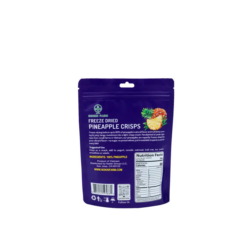 Nokki Farm Freeze-Dried Pineapple - (1.76oz or Mini Six Pack) - Fruit Snacks