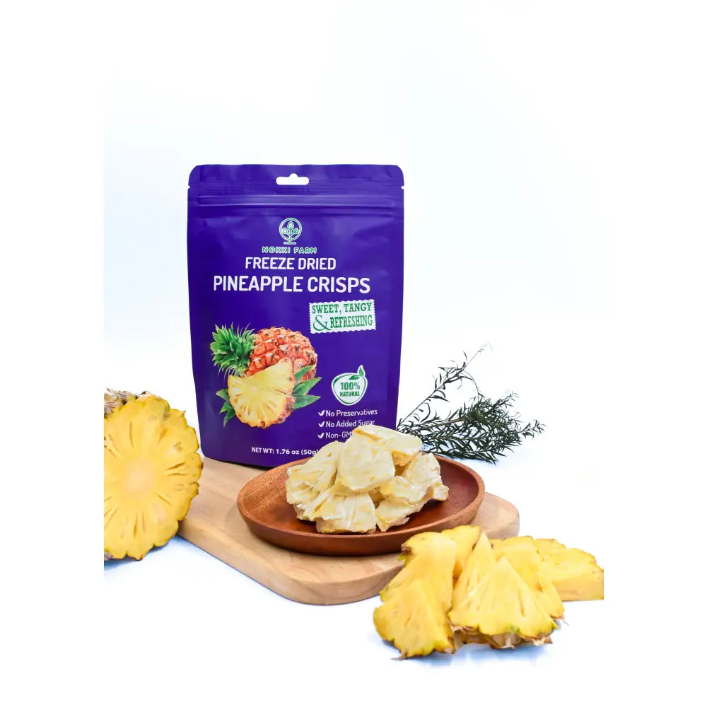 Nokki Farm Freeze-Dried Pineapple - (1.76oz or Mini Six Pack) - Fruit Snacks