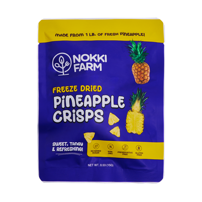 Nokki Farm Freeze-Dried Pineapple - (1.76oz or Mini Six Pack) - Mini (6-pack) - Fruit Snacks