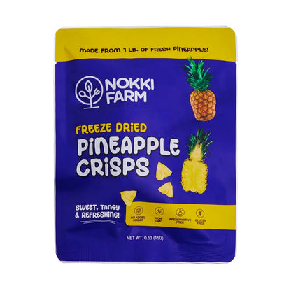 Nokki Farm Freeze-Dried Pineapple - (1.76oz or Mini Six Pack) - Mini (6-pack) - Fruit Snacks
