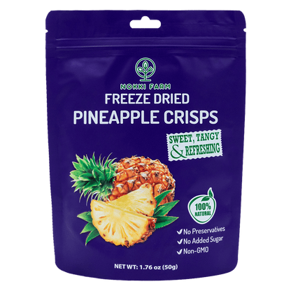 Nokki Farm Freeze-Dried Pineapple - (1.76oz or Mini Six Pack) - Regular - Fruit Snacks