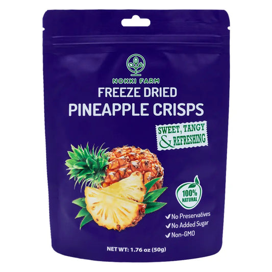 Nokki Farm Freeze-Dried Pineapple - (1.76oz or Mini Six Pack) - Regular - Fruit Snacks