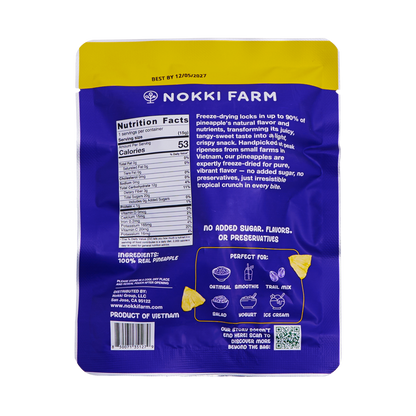 Nokki Farm Freeze-Dried Pineapple - (1.76oz or Mini Six Pack) - Fruit Snacks