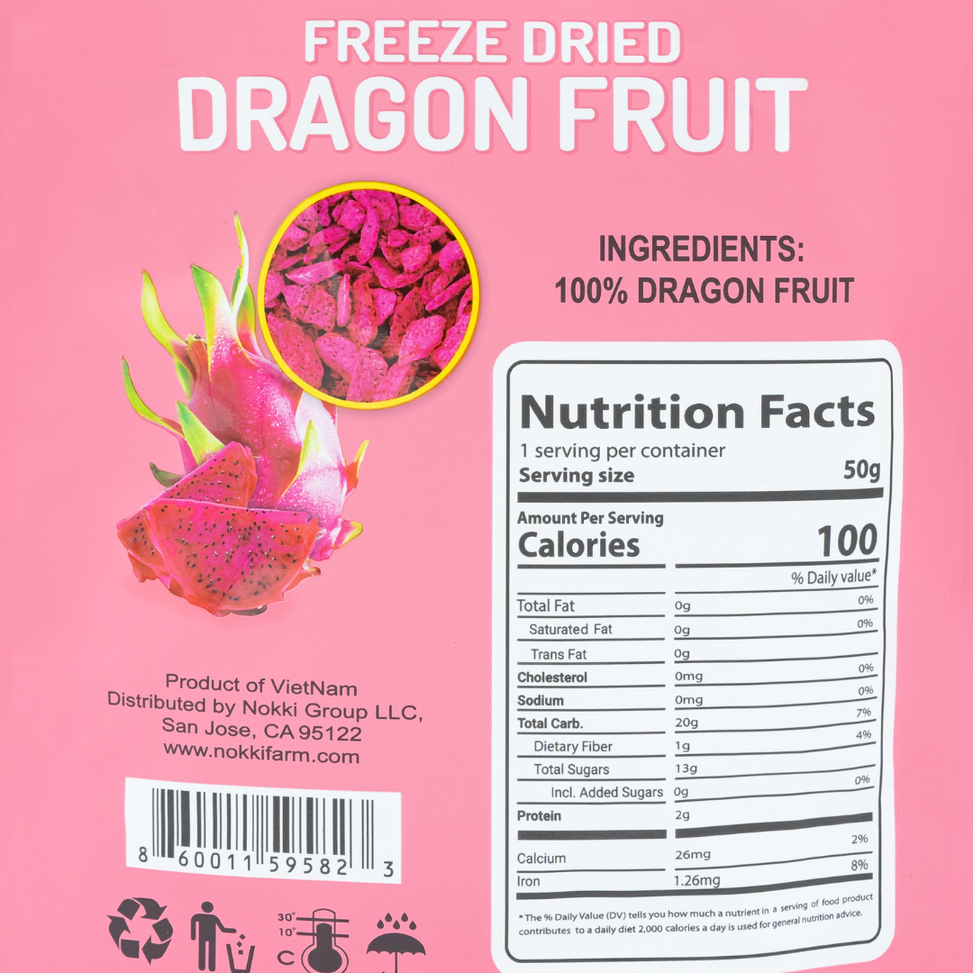 Freeze-Dried Red Dragon Fruit - Fruit Snacks