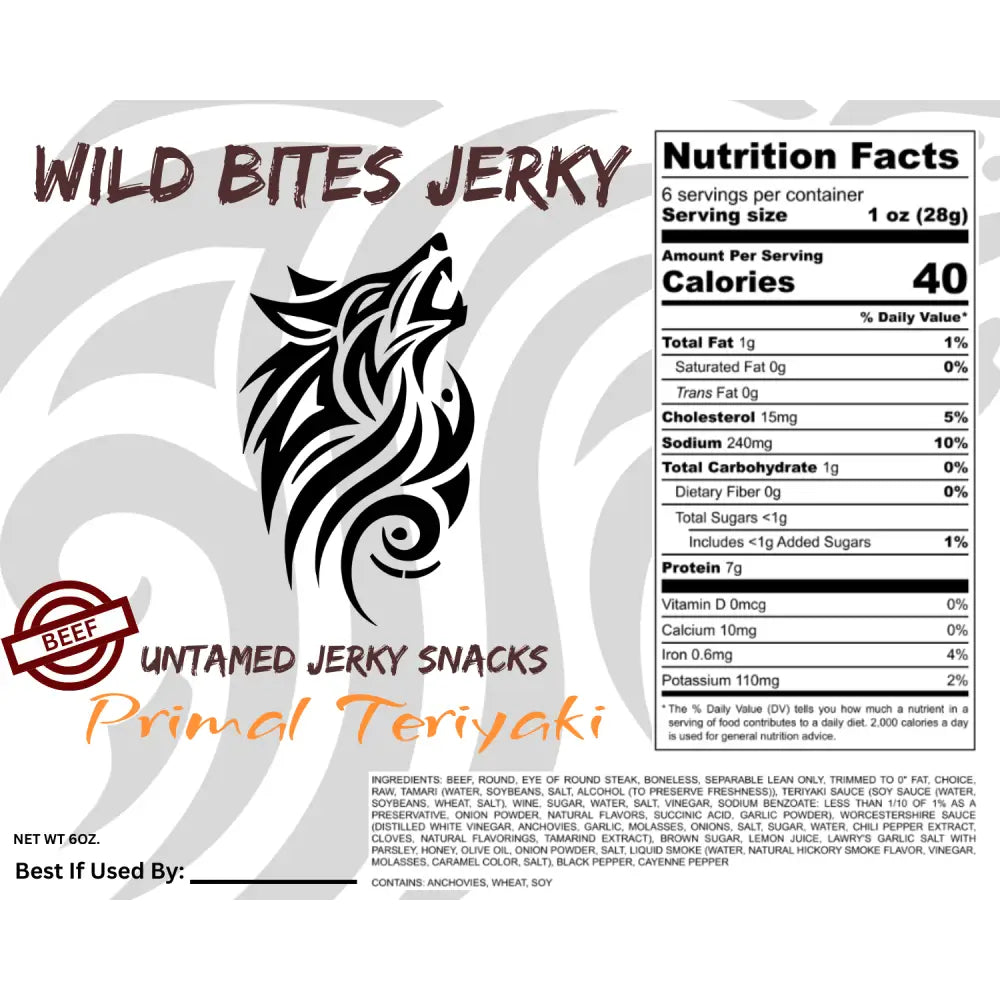 Primal Teriyaki - Beef - 6oz