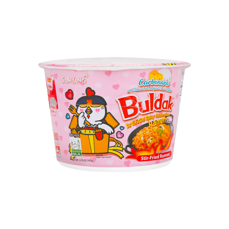 Samyang Buldak Instant Stir - Fried Ramen Spicy Chicken Flavor Big Bowl - 3.7 oz - Instant Noodles