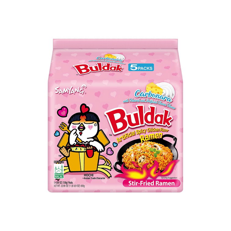 Samyang Buldak Spicy Ramen Hot Chicken Ramen 1 Bag with 5 Pack - Instant Foods