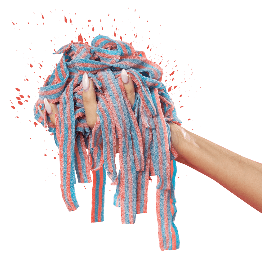 Sour Strips Double Berry (104g) - Gummy Candy