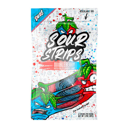 Sour Strips Double Berry (104g) - Gummy Candy